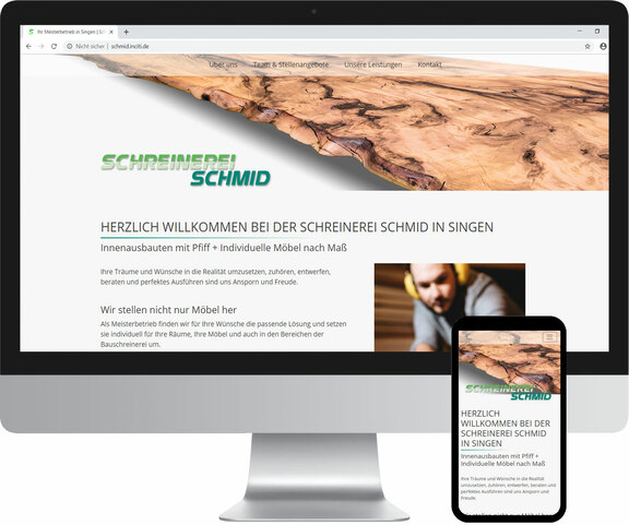 Homepage & Webdesign Schreinerei Schmid